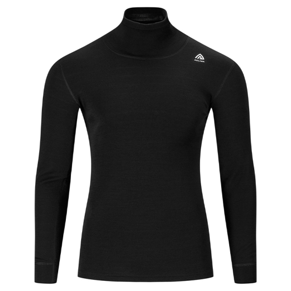 Aclima WarmWool Roll Neck M\'s Jet Black i gruppen Beklædning og fodtøj / Beklædning / Undertøj / Langærmede undertrøjer hos Sportfiskeprylar.se (90-110979r)