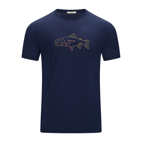 Aclima LightWool 140 Classic Tee Salmon M\'s Navy Blazer i gruppen Beklædning og fodtøj / Beklædning / T-shirts hos Sportfiskeprylar.se (90-111560r)