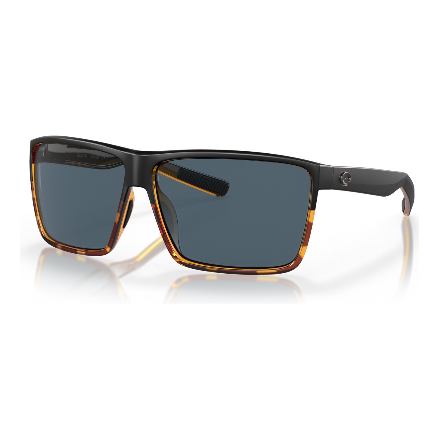 Costa Rincon-181 Matte Black/Shiny Tortoise-Gray 580P i gruppen Beklædning og fodtøj / Briller / Polaroidbriller hos Sportfiskeprylar.se (90180963)