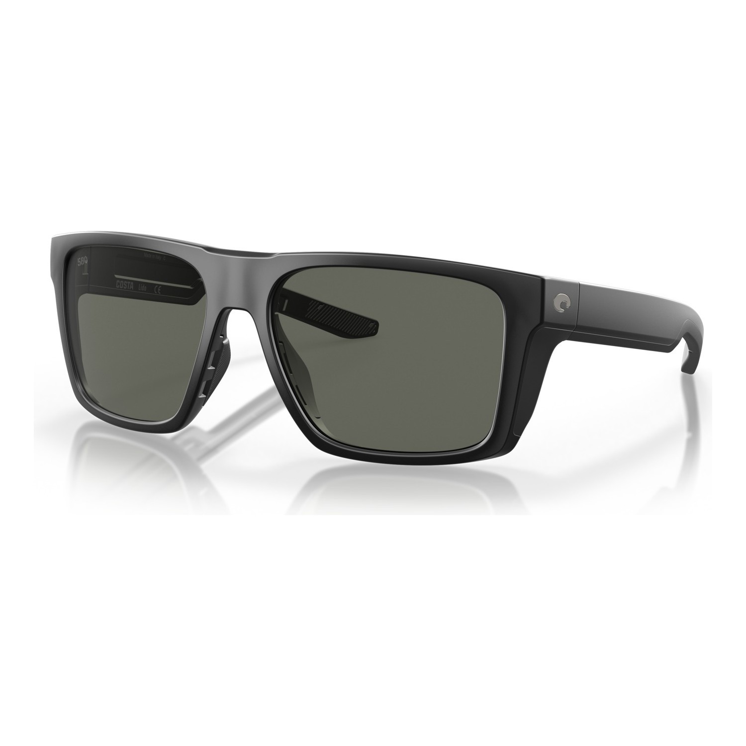 Costa Lido-Matte Black-Gray 580G i gruppen Beklædning og fodtøj / Briller / Polaroidbriller hos Sportfiskeprylar.se (91040457)