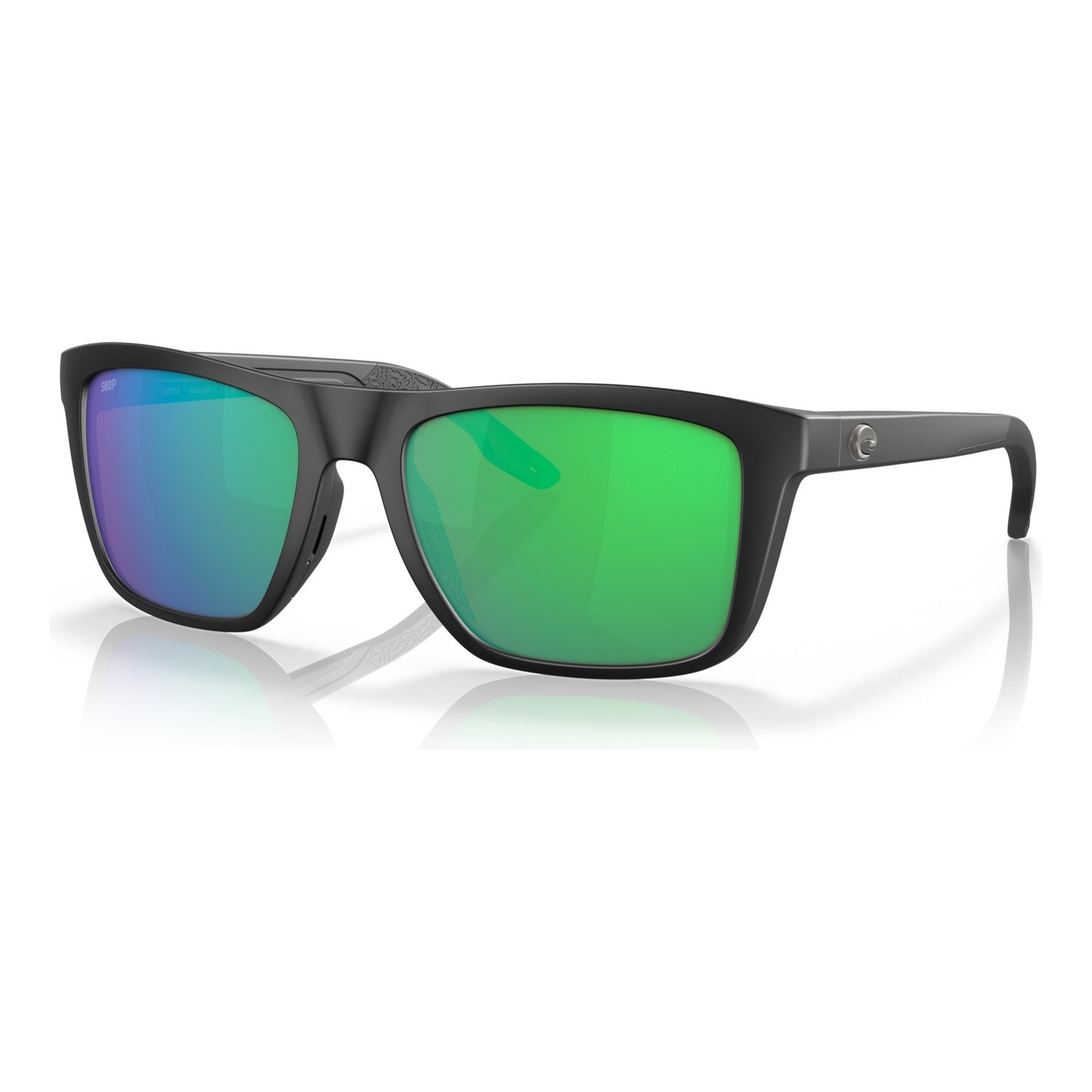 Costa Mainsail-Matte Black-Green Mirror 580P i gruppen Beklædning og fodtøj / Briller / Polaroidbriller hos Sportfiskeprylar.se (91070255)