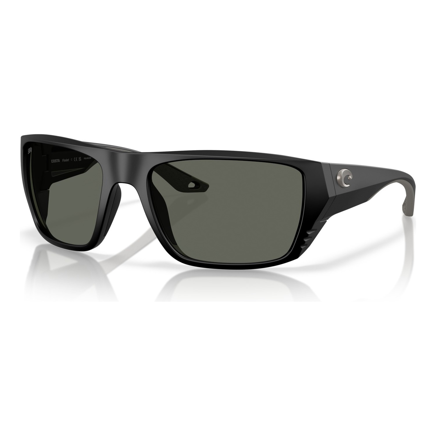 Costa Finlet - Matte Black - Gray 580G i gruppen Beklædning og fodtøj / Briller / Polaroidbriller hos Sportfiskeprylar.se (91180459)
