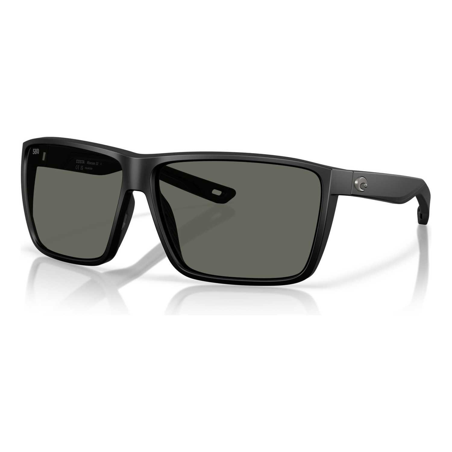 Costa Rincon II - Matte Black - Gray 580G i gruppen Beklædning og fodtøj / Briller / Polaroidbriller hos Sportfiskeprylar.se (91210164)