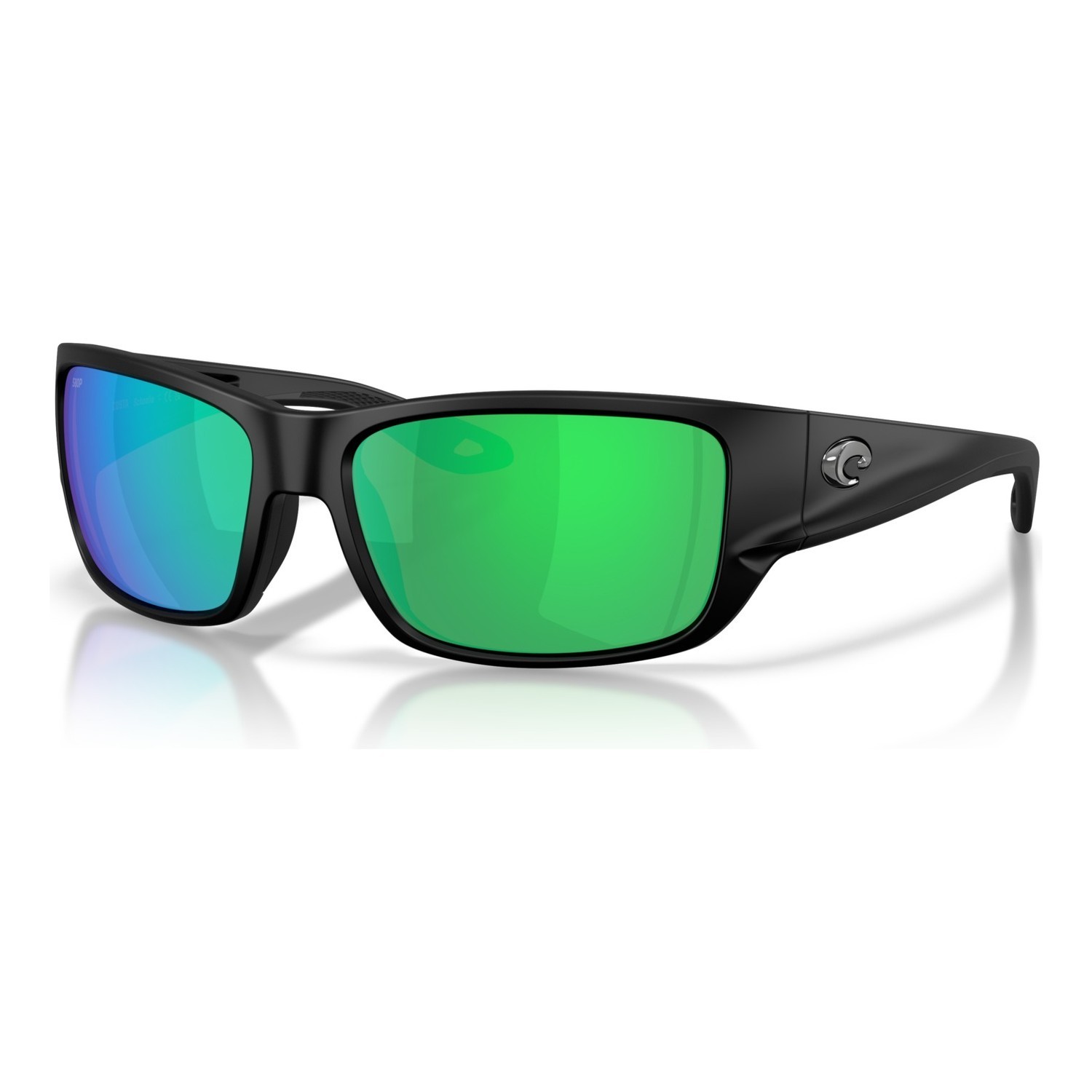 Costa Schoolie - Matte Black - Green Mirror 580P i gruppen Beklædning og fodtøj / Briller / Polaroidbriller hos Sportfiskeprylar.se (91320356)
