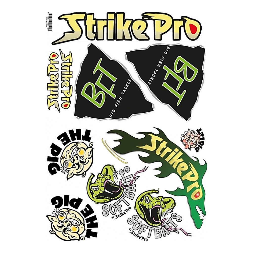 CWC Sticker Kit, BFT, Pig, Strike Pro - A4 i gruppen Andet / Klistermærker og overføringsbilleder hos Sportfiskeprylar.se (93-CWC-KIT1)