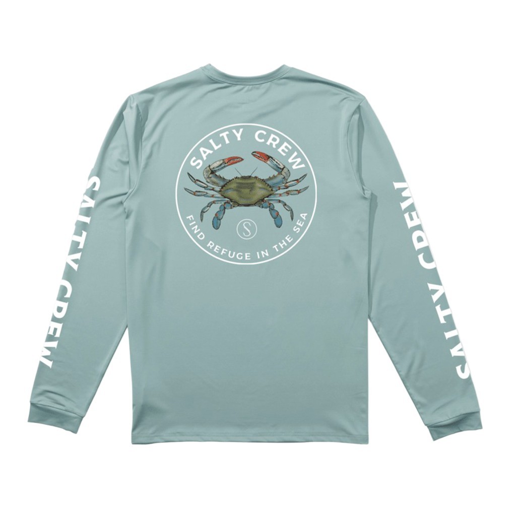 Salty Crew Blue Crabber L/S Sunshirt MACKEREL i gruppen Beklædning og fodtøj / UV-beklædning hos Sportfiskeprylar.se (9334966015923r)