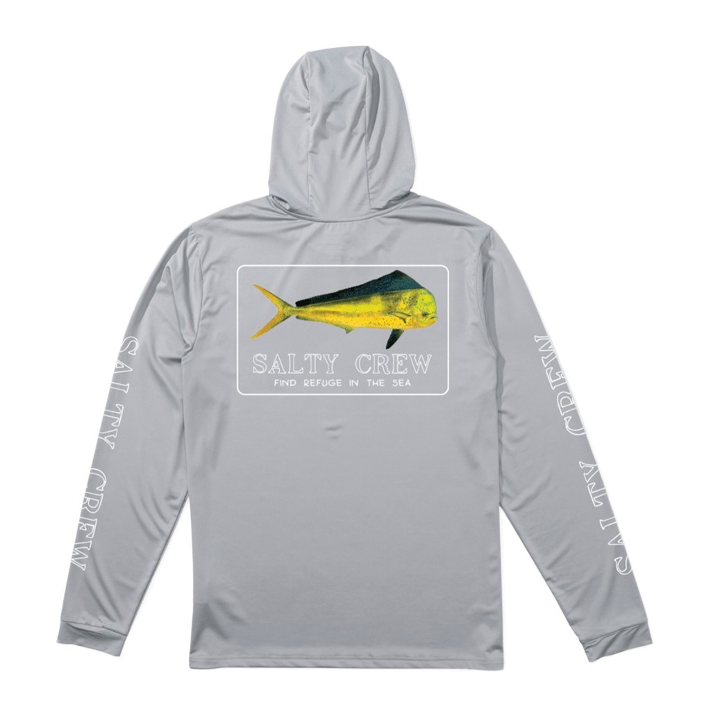 Salty Crew Golden Mahi Hood Sunshirt Silver i gruppen Beklædning og fodtøj / UV-beklædning hos Sportfiskeprylar.se (9334966016364r)