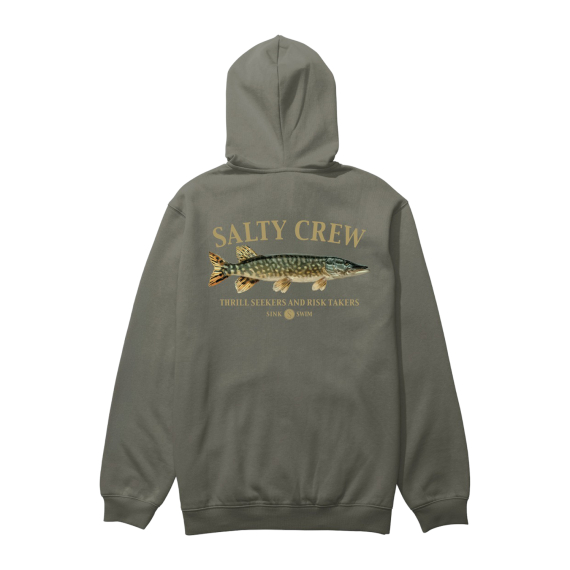 Salty Crew Euro Pike Hood Fleece Dusty Olive i gruppen Beklædning og fodtøj / Beklædning / Sweatere / Hættetrøjer hos Sportfiskeprylar.se (9334966019464r)