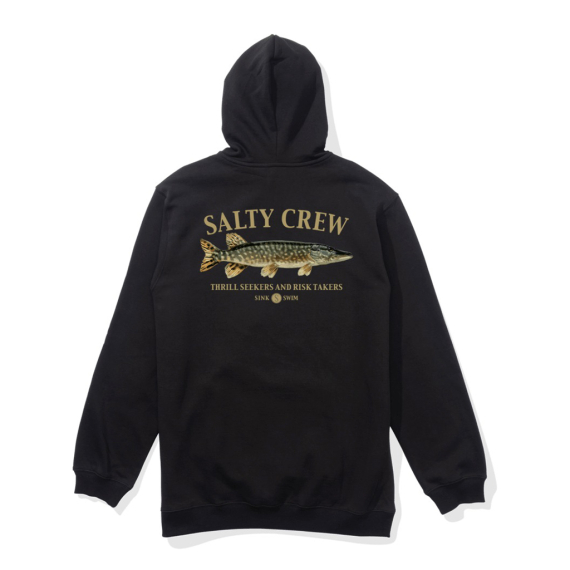 Salty Crew Euro Pike Hood Fleece Black i gruppen Beklædning og fodtøj / Beklædning / Sweatere / Hættetrøjer hos Sportfiskeprylar.se (9334966187569r)