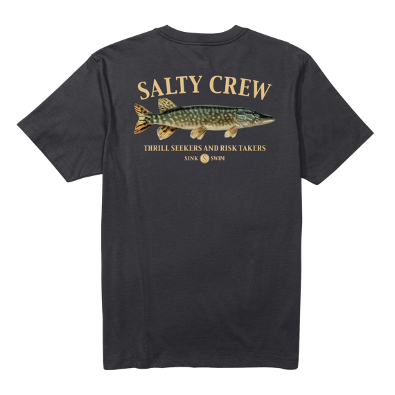 Salty Crew Euro Pike S/S Tee Black i gruppen Beklædning og fodtøj / Beklædning / T-shirts hos Sportfiskeprylar.se (9334966199432r)