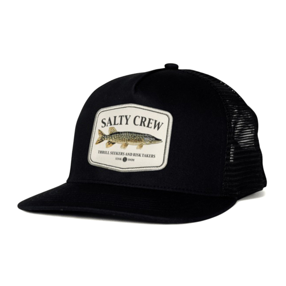 Salty Crew Euro Pike Trucker Black i gruppen Beklædning og fodtøj / Kasketter og hovedbeklædning / Kasketter hos Sportfiskeprylar.se (9334966200015)