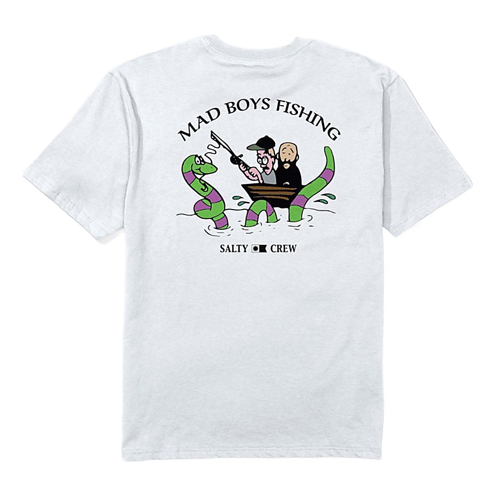 Salty Crew X Mad Boys Pont Neuf Tee White i gruppen Beklædning og fodtøj / Beklædning / T-shirts hos Sportfiskeprylar.se (9334966205164r)