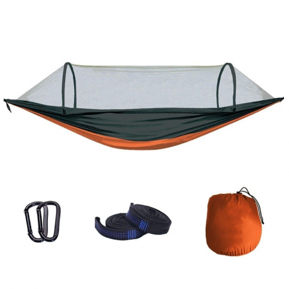 Fladen Hammock with Mosquito Net Orange i gruppen Outdoor / Senge og liggeunderlag / Hængekøjer hos Sportfiskeprylar.se (97-3602)