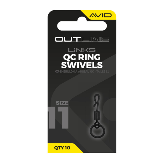 Avid Outline QC Ring Swivel - Size 11 i gruppen Kroge og endegrej / Rig tilbehør / Andet rigtilbehør hos Sportfiskeprylar.se (A0640139)
