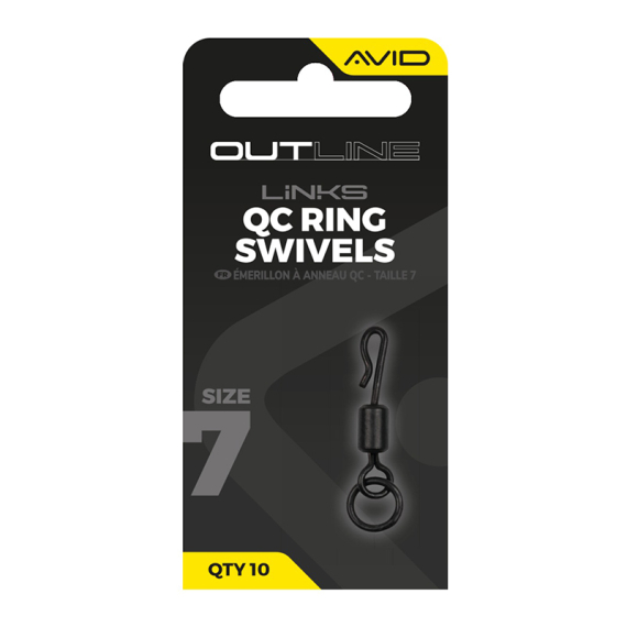 Avid Outline QC Ring Swivel - Size 7 i gruppen Kroge og endegrej / Rig tilbehør / Andet rigtilbehør hos Sportfiskeprylar.se (A0640140)