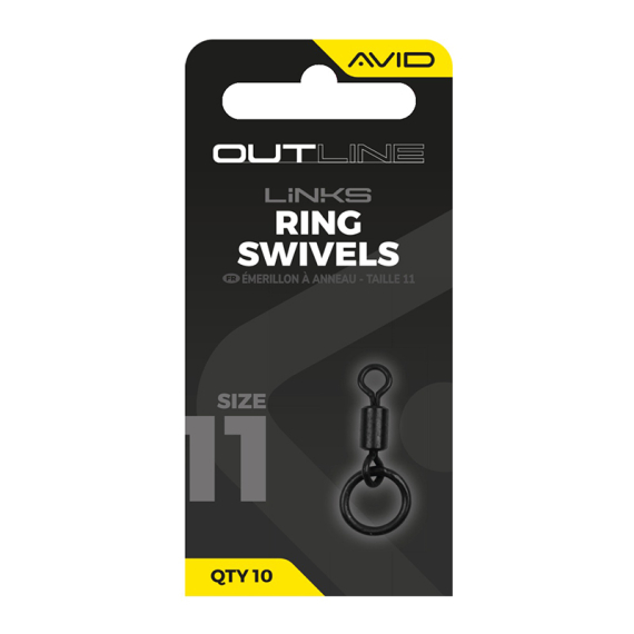 Avid Outline Ring Swivel - Size 11 i gruppen Kroge og endegrej / Rig tilbehør / Andet rigtilbehør hos Sportfiskeprylar.se (A0640142)
