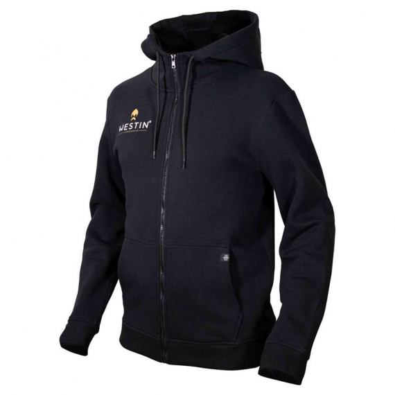Westin Original Zip Hoodie Black i gruppen Beklædning og fodtøj / Beklædning / Sweatere / Hættetrøjer hos Sportfiskeprylar.se (A116-386-Sr)