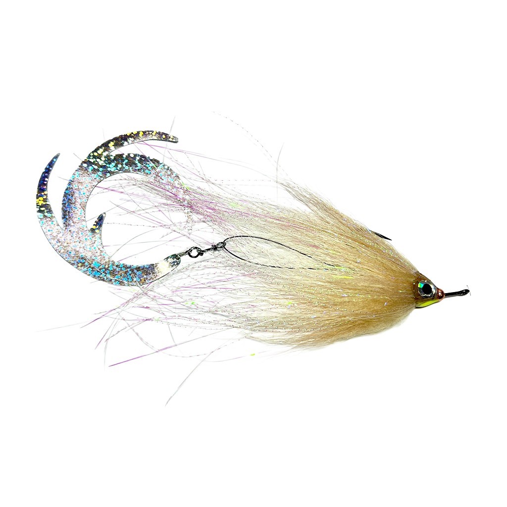 Vision Pike - Jig Dragontail Natural Brown & White fly #4/0 i gruppen Madding / Fluer / Geddefluer hos Sportfiskeprylar.se (A276900055-40)