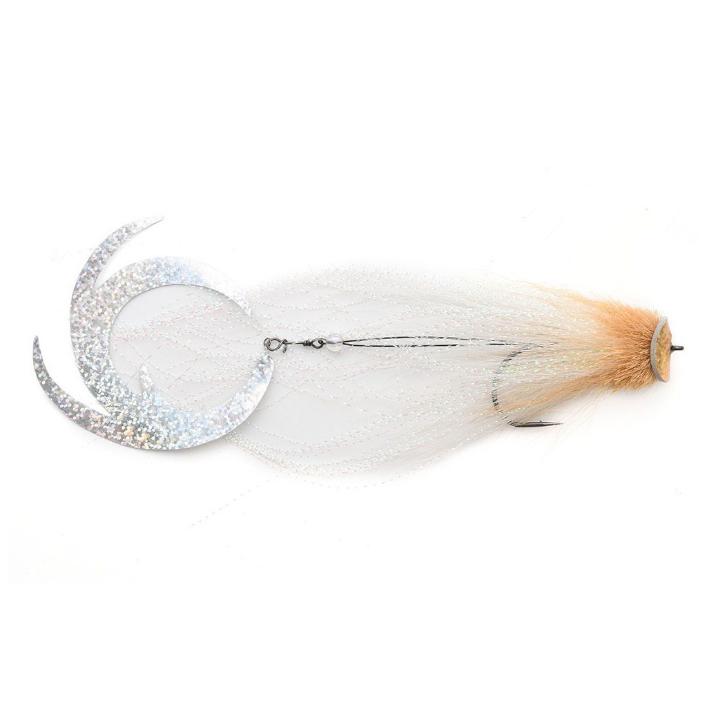 Vision Pike - Waterpusher Natural Brown & White fly #6/0 i gruppen Madding / Fluer / Geddefluer hos Sportfiskeprylar.se (A276900064-60)