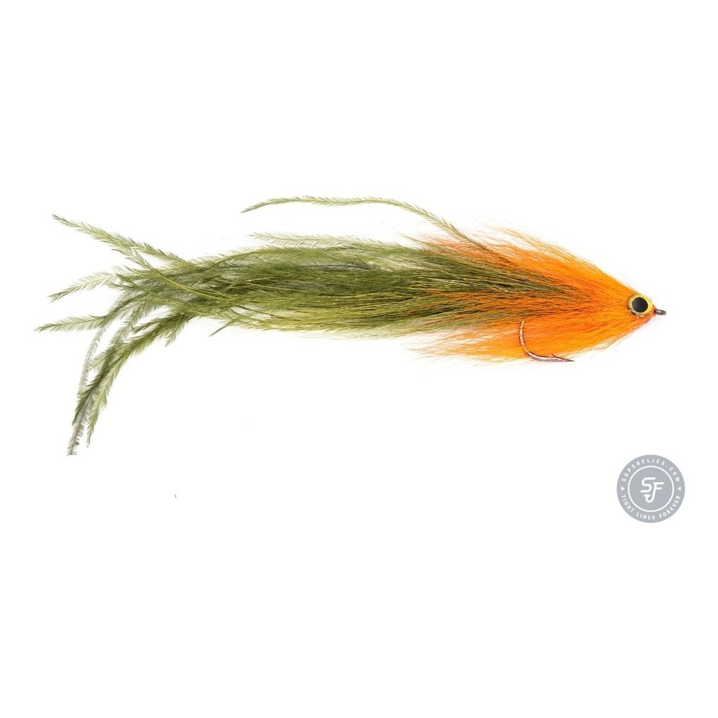 Vision Pike - Beast Orange/Olive fly #6/0 i gruppen Madding / Fluer / Geddefluer hos Sportfiskeprylar.se (A276900150-60)