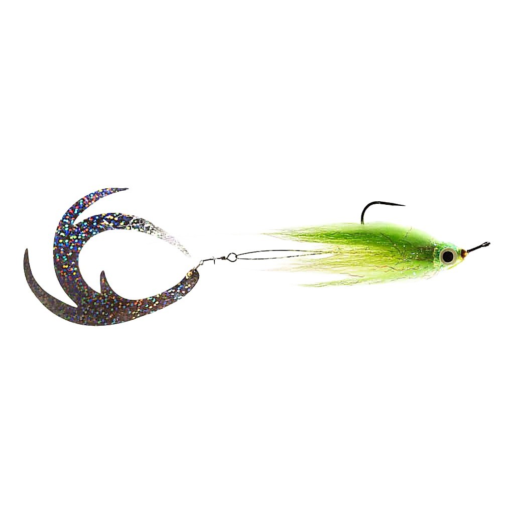 Vision Pike - Jig Dragontail Fl Yellow/Chartreuse fly #4/0 i gruppen Madding / Fluer / Geddefluer hos Sportfiskeprylar.se (A276900232-40)