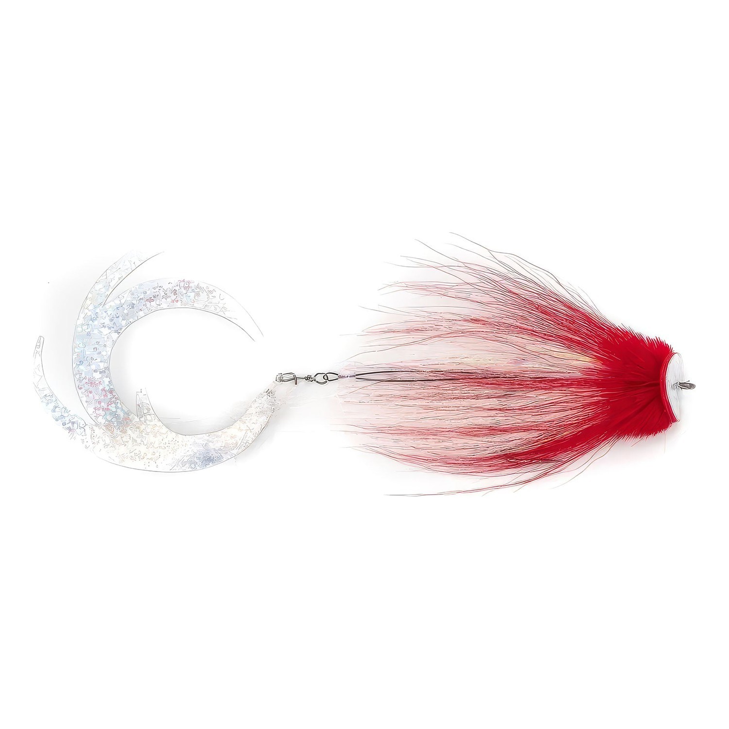 Vision Pike - Waterpusher Red/White Weighted fly #6/0 i gruppen Madding / Fluer / Geddefluer hos Sportfiskeprylar.se (A276909531-60)