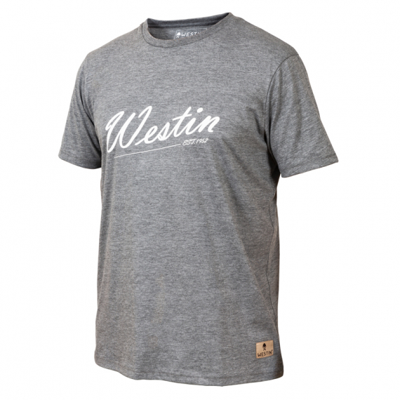 Westin Old School T-Shirt Grey Melange i gruppen Beklædning og fodtøj / Beklædning / T-shirts hos Sportfiskeprylar.se (A68-503-Sr)