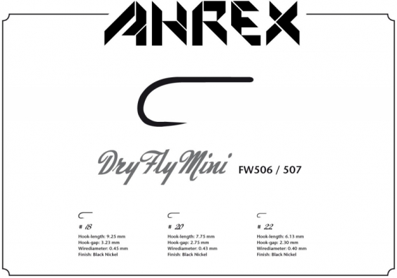 Ahrex FW507 - Dry Fly Mini - Barbless #18 i gruppen Kroge og endegrej / Kroge / Fluebinding kroge hos Sportfiskeprylar.se (AFW507-18)