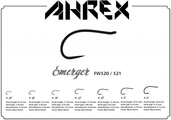 Ahrex FW521 - Emerger - Barbless #18 i gruppen Kroge og endegrej / Kroge / Fluebinding kroge hos Sportfiskeprylar.se (AFW521-18)