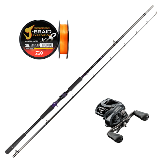 Daiwa Prorex Ags Baitcast 8\'4\'\' 170g Big Rubber Combo i gruppen Sæt / Kastesæt / Baitcastersæt Gedde hos Sportfiskeprylar.se (AGSBIGRUBBERTATULASET)