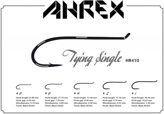 Ahrex HR410 - Tying Single #2 i gruppen Kroge og endegrej / Kroge / Fluebinding kroge hos Sportfiskeprylar.se (AHR410-2)