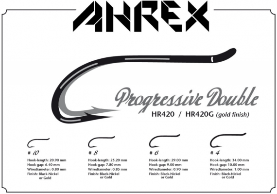 Ahrex HR420 - Progressive Double #4 i gruppen Kroge og endegrej / Kroge / Fluebinding kroge hos Sportfiskeprylar.se (AHR420-4)