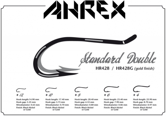Ahrex HR428 - Tying Double #6 i gruppen Kroge og endegrej / Kroge / Fluebinding kroge hos Sportfiskeprylar.se (AHR428-6)