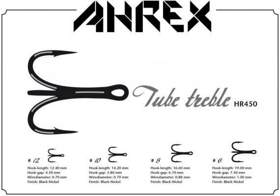 Ahrex HR450 - Tube Treble #6 i gruppen Kroge og endegrej / Fluebinding / Fluebindingsmateriale / Tubekroge hos Sportfiskeprylar.se (AHR450-6)