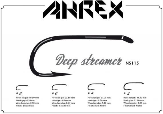 Ahrex NS115 - Deep Streamer D/E #8 i gruppen Kroge og endegrej / Kroge / Fluebinding kroge hos Sportfiskeprylar.se (ANS115-8)