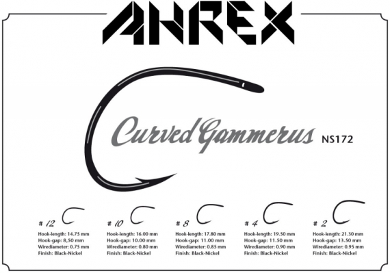 Ahrex NS172 - Curved Gammarus #6 i gruppen Kroge og endegrej / Kroge / Fluebinding kroge hos Sportfiskeprylar.se (ANS172-6)