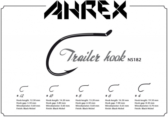 Ahrex NS182 - Trailer Hook #8 i gruppen Kroge og endegrej / Kroge / Fluebinding kroge hos Sportfiskeprylar.se (ANS182-8)