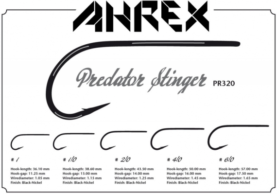 Ahrex PR320 - Predator Stinger #1 i gruppen Kroge og endegrej / Kroge / Fluebinding kroge hos Sportfiskeprylar.se (APR320-1)