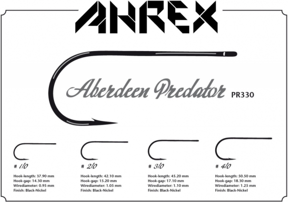 Ahrex PR330 - Aberdeen Predator #1/0 i gruppen Kroge og endegrej / Kroge / Fluebinding kroge hos Sportfiskeprylar.se (APR330-1_0)