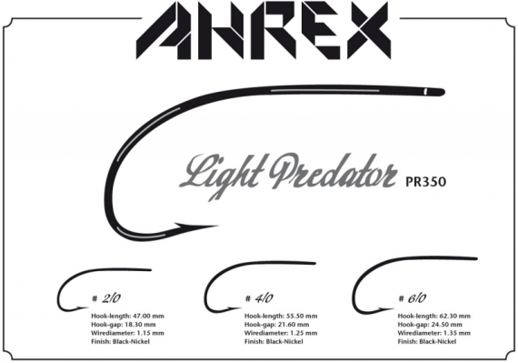 Ahrex PR350 - Light Predator, Barbed i gruppen Kroge og endegrej / Kroge / Fluebinding kroge hos Sportfiskeprylar.se (APR350-6_0r)