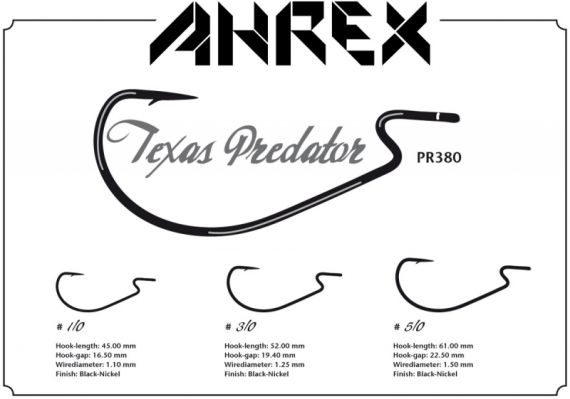 Ahrex PR380 - Texas Predator #3/0 i gruppen Kroge og endegrej / Kroge / Fluebinding kroge hos Sportfiskeprylar.se (APR380-3_0)