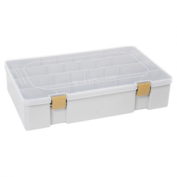 Westin W3 Tackle Box 36x22,5x8cm Grey/Clear i gruppen Opbevaring / Tackle-bokse / Maddingæsker hos Sportfiskeprylar.se (B02-706-036)