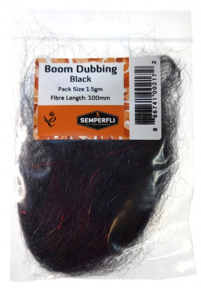Semperfli Boom Dubbing - Black i gruppen Kroge og endegrej / Fluebinding / Fluebindingsmateriale / Dubbing hos Sportfiskeprylar.se (BBOM100BLKr)