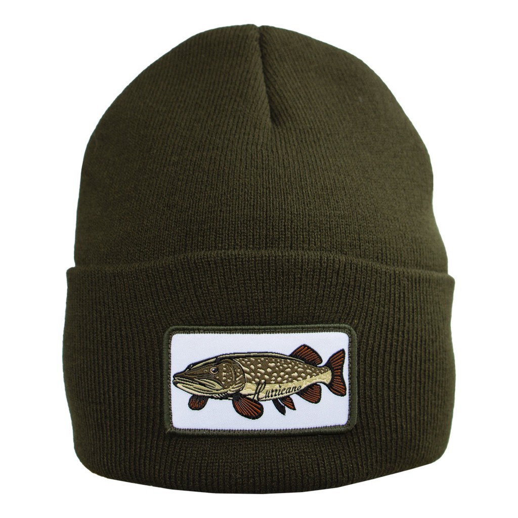 Hurricane Beanie Pike Patch Green i gruppen Beklædning og fodtøj / Kasketter og hovedbeklædning / Huer og hatte hos Sportfiskeprylar.se (BEA01)