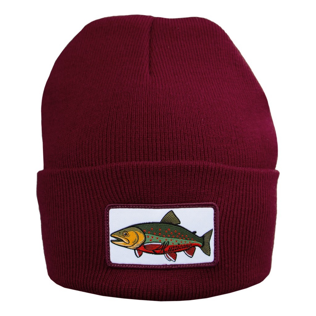 Hurricane Beanie Char Patch Red i gruppen Beklædning og fodtøj / Kasketter og hovedbeklædning / Huer og hatte hos Sportfiskeprylar.se (BEA02)