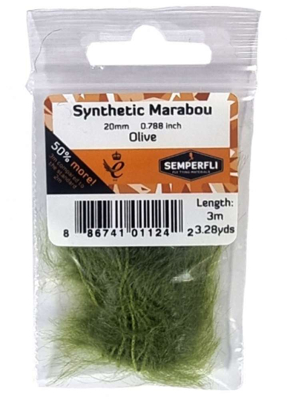 Semperfli Synthetic Marabou 20mm i gruppen Kroge og endegrej / Fluebinding / Fluebindingsmateriale / Andre syntetiske materialer hos Sportfiskeprylar.se (BMAR000BLKr)