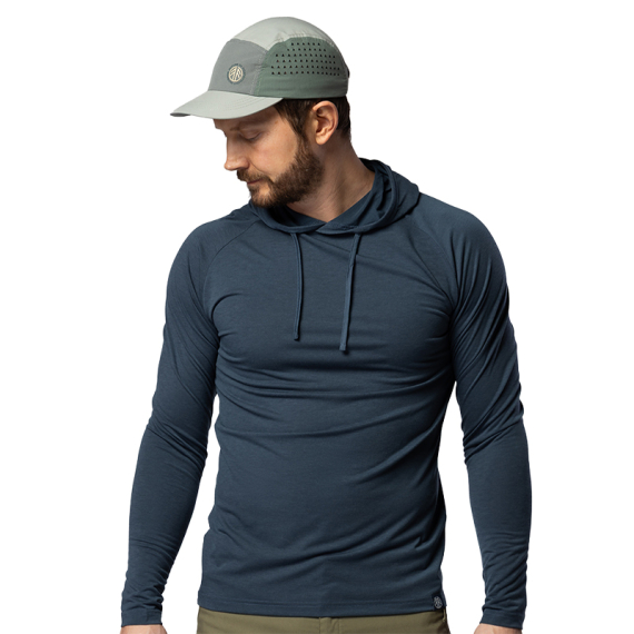 Beyond Nordic BN213 M\'s Light Merino Hoodie Orion Blue i gruppen Beklædning og fodtøj / Beklædning / Undertøj / Langærmede undertrøjer hos Sportfiskeprylar.se (BN213-M-BLUE-Lr)