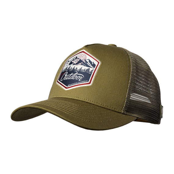 Beyond Nordic BN215 Great Outdoor Trucker Cap G-Moss Green i gruppen Beklædning og fodtøj / Kasketter og hovedbeklædning / Kasketter / Trucker caps hos Sportfiskeprylar.se (BN215-G-MOSS-OS)