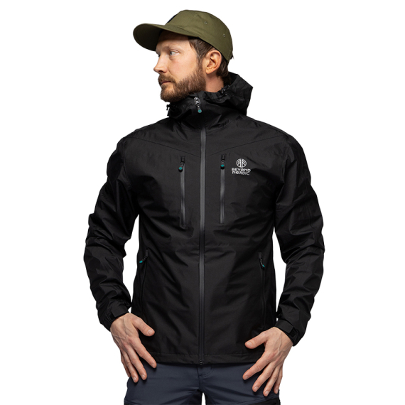 Beyond Nordic BN301 v2 M\'s 3L Lightweight Shell Jacket Onyx Black i gruppen Beklædning og fodtøj / Beklædning / Jakker / Skaljakker hos Sportfiskeprylar.se (BN301-V2-M-BLACK-Lr)
