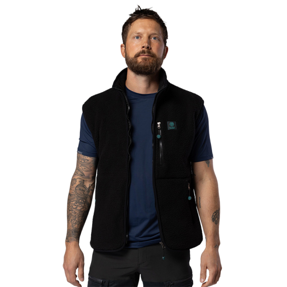 Beyond Nordic BN309 M\'s Retro Pile Vest Black i gruppen Beklædning og fodtøj / Beklædning / Veste hos Sportfiskeprylar.se (BN309-M-BLACK-Lr)